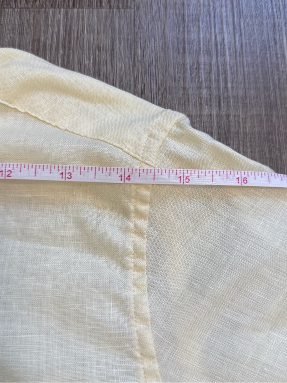 Uniqlo 100% Linen Button Up Long Sleeve Minimalist Preppy Yellow Shirts Size XS - Picture 8 of 11